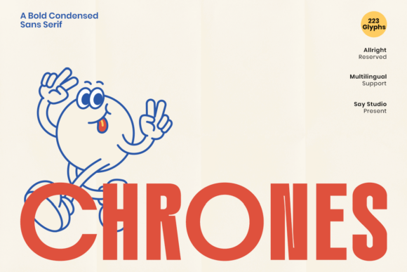Chrones: A Bold Condensed Sans Serif Font for Editorial Design