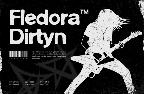 Fledora Dirtyn: A Bold Rounded Typeface for Modern Editorial Design