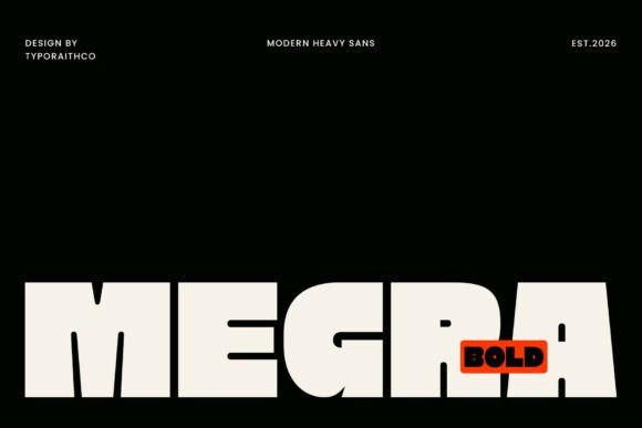 Megra: A Bold Sans Serif Typeface for Modern Editorial Design