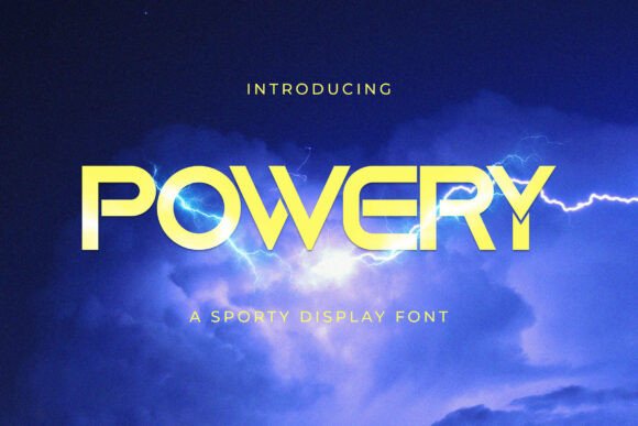 Powery Font: A Sporty Display Typeface for Modern Web Design