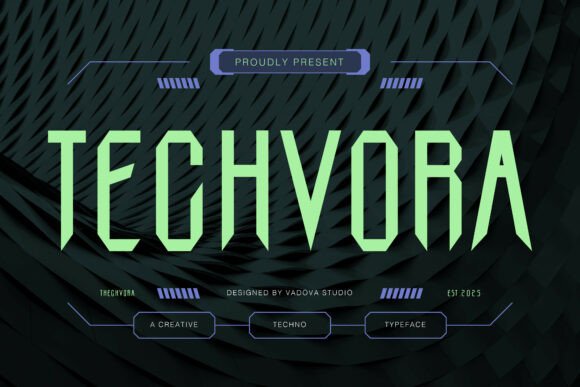 Techvora: A Futuristic Typeface for Bold Web Design