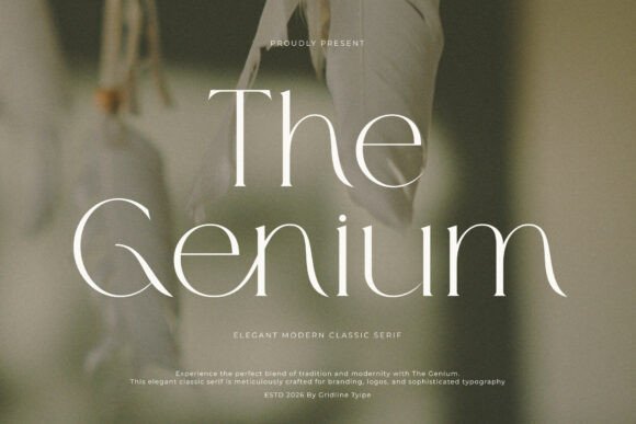 The Genium: A Prestigious Serif Font for Editorial Design