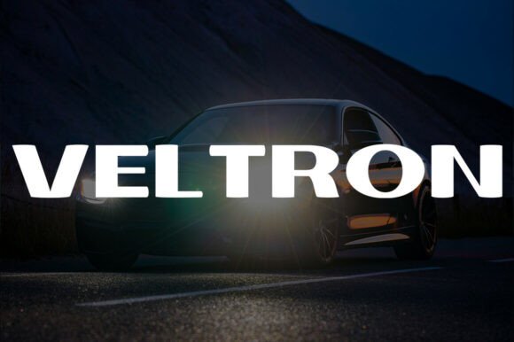 Veltron: A Bold Typographic Statement